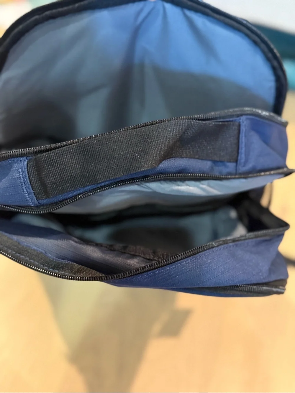 New Nike Brasilia navy blue and Black medium Men's Backpack with White Swoosh